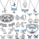 925 Sterling Silver Earrings - Matching Necklace/Bracelet/Ring Available - 19 Options