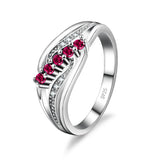 Fashion Wavy 2 Colour CZ Ring - 3 Colours