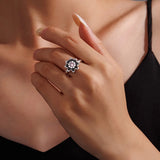 925 Sterling Silver Rotating/Anxiety Flower Ring