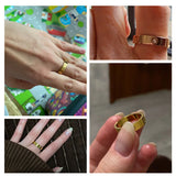 Stainless Steel Cross Band Ring - 3 colours - 2 Designs