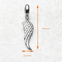 925 Sterling Silver Angel Wings Pendant Charm