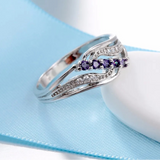 Fashion Wavy 2 Colour CZ Ring - 3 Colours