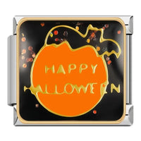 Stainless Steel Halloween Themed Italian Charm - 12 Options