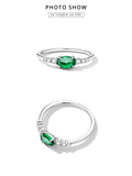 925 Sterling Silver Oval CZ Ring - 2 Colours
