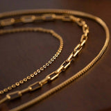 Stainless Steel Triple Necklace Set - 2 Options