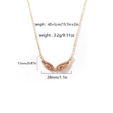 Stainless Steel Full Pave Angel Wing Necklace - 11 Options