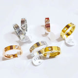 Stainless Steel Classic Cross CZ Ring - 9 Options