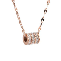 Stainless Steel Rose Gold Colour Tricyclic Necklace