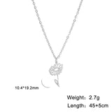 Stainless Steel Birth Flower Necklace - 2 Colours - 12 Options
