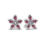 925 Sterling Silver CZ Flower Studs - 2 Colours