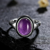 925 Sterling Silver Purple Stone Ring - 21 Designs