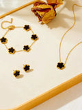 Stainless Steel Flower/Five Leaf 3 piece Set - 4 Colours