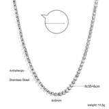 Stainless Steel Crystal Tennis Necklace - 6 Options