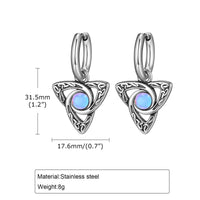 Stainless Steel Celtic Knot Pendant with Moonstone - Necklace/Earrings/Set