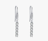 925 Sterling Silver Sparkling CZ Drop Earrings