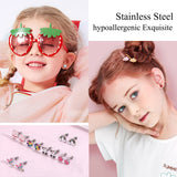 Stainless Steel Screw Back Colourful Earrings - 9 Options