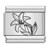 Stainless Steel Flower Italian Charm - 9 Options