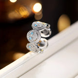 Fashion Smiley Face CZ Open Ring - 9 Options