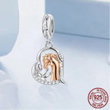 925 Sterling Silver Horse Heart Themed Charm - 3 Options