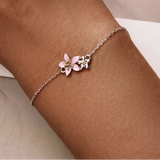 925 Sterling Silver Dainty Cherry Blossom Bracelet