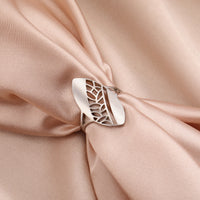 Stainless Steel Ethnic Patterned Ring - 2 Colours