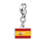 Stainless Steel 10mm Country Flag Charms - 24 Options