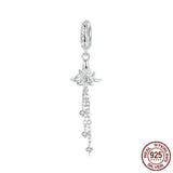 925 Sterling Silver Lily Hanging Charm