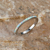 Fashion Created Opal Eternity Ring - 2 Colours