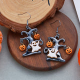 Fashion Enamel Halloween Dangle Earrings - 3 Options