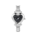 Stainless Steel 9MM Italian Charm Heart Watch - 13 Options