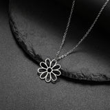 Stainless Steel Hollow Sunflower Necklace - 4 Options