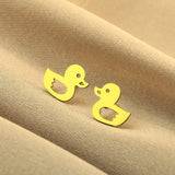 Stainless Steel Duck Earrings - 3 Colours