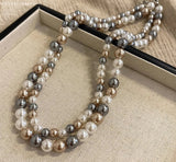 Fashion Mixed Colour Simulated Pearl Beaded Necklace - 3 Options