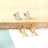 Stainless Steel Small Flat Back Animal Earrings - 20 Options