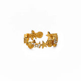 Stainless Steel Sea Themed Gold Coloured Adjustable Ring - 30 Options