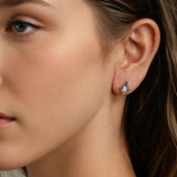 925 Sterling Silver Blue Starry Stud Earrings