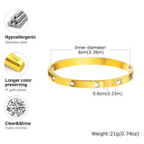 Stainless Steel Cubic Zirconia Classic CZ Bangle - 5 Options