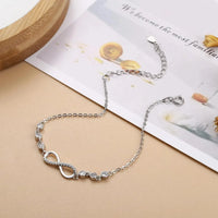925 Sterling Silver Infinity Solitaire Bracelet