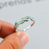 Fashion Opal Interwoven Ring - 2 Colours