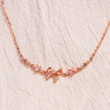 Fashion Cubic Zirconia Bow Love Heart Necklace - 3 Colours