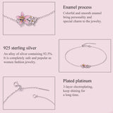925 Sterling Silver Original Pink Cherry Blossom Bracelet