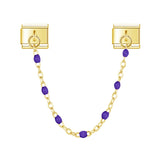 Stainless Steel Beaded Chain Italian Charm - 14 Options