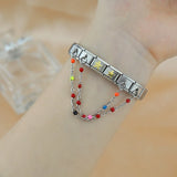 Stainless Steel Beaded Chain Italian Charm - 14 Options