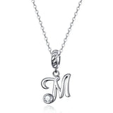 925 Sterling Silver Letter/Initial Necklace - 26 Options