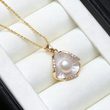 925 Sterling Silver Natural Pearl Pendant Necklace - 5 Options