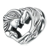 925 Sterling Silver Horse Heart Themed Charm - 3 Options