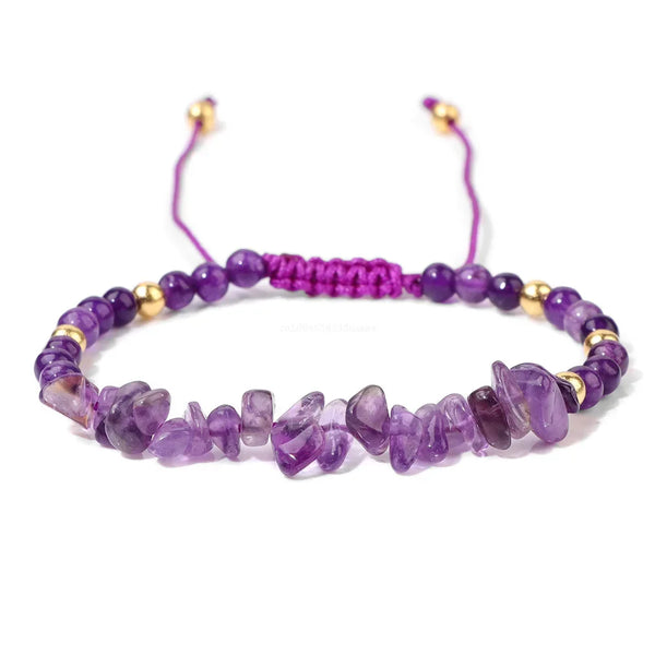 19cm Irregular Chip Stone Bracelet - 16 Options