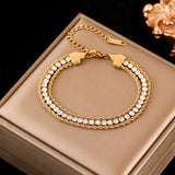 Stainless Steel Gold Colour Bracelet - 10 Options