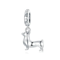 925 Sterling Silver Dog Hanging Charm - 9 Options