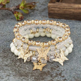 4Pcs Butterfly Beaded Bracelet Set - 7 Colours